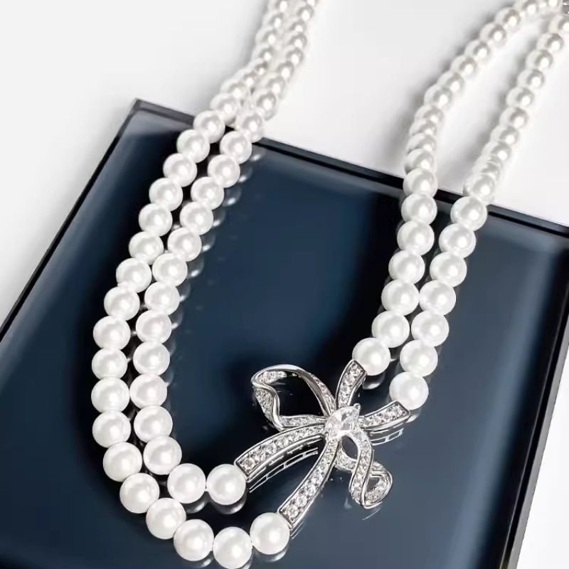 女性のための真珠のネックレスとイヤリングのセット,925スタ - Freshwater Line のレビューと価格