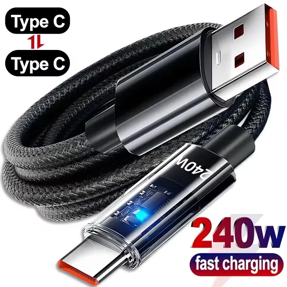 240W対応、デュアル充電、Type-C - Type-Cケ - Braided Line のレビューと価格