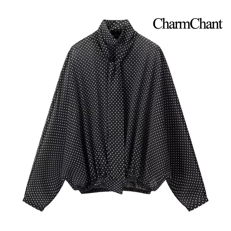 CharmChant レディース シアー水玉模様シフォン オ - Fly Line のレビューと価格